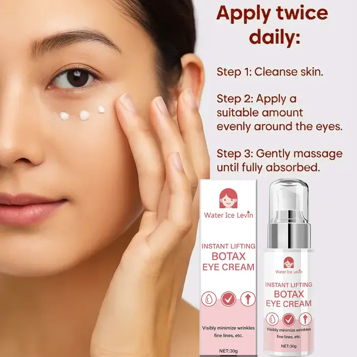 Crème pour les yeux Botax Lifting instantané, infusée au venin d'abeille, raffermit et hydrate, minimise les rides, douce pour tous les types de peau
