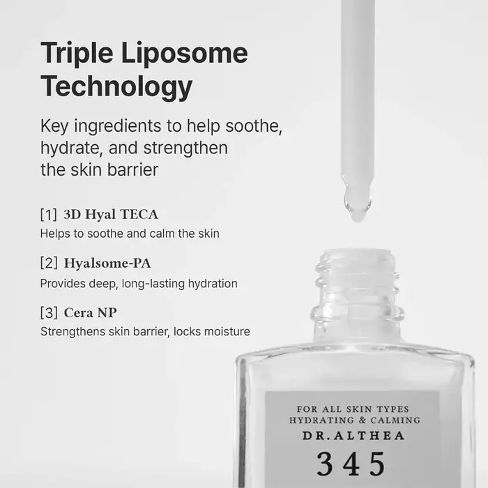Sérum Apaisant Hydratant Coréen 345 : Essence Visage Réductrice de Rougeurs, Nourrissante et Hydratation Longue Durée pour Soin de la Peau