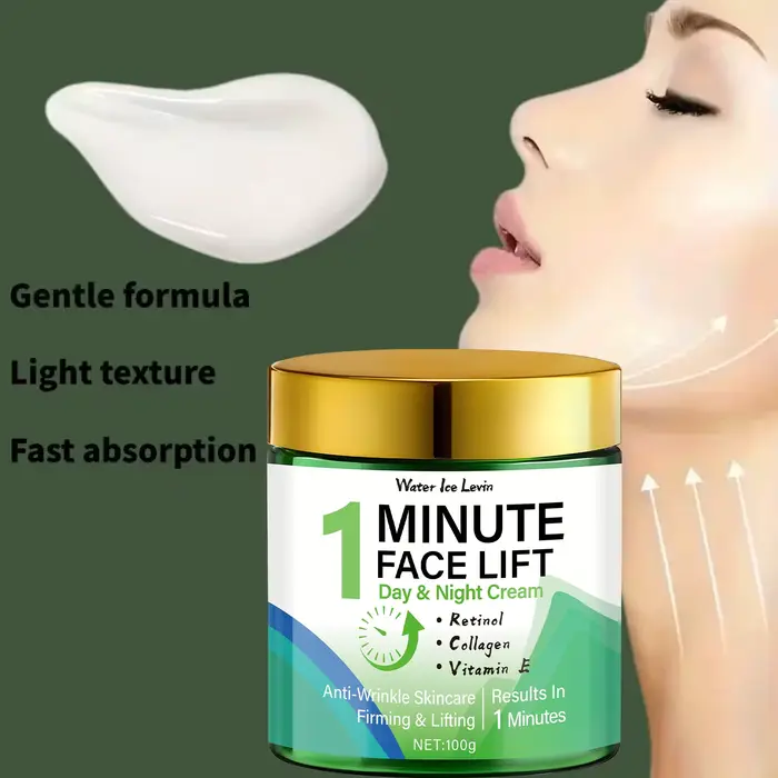 Minute Face Lift Jour Nuit Crème Rétinol Collagène Vitamine E. Lifting Visible 1