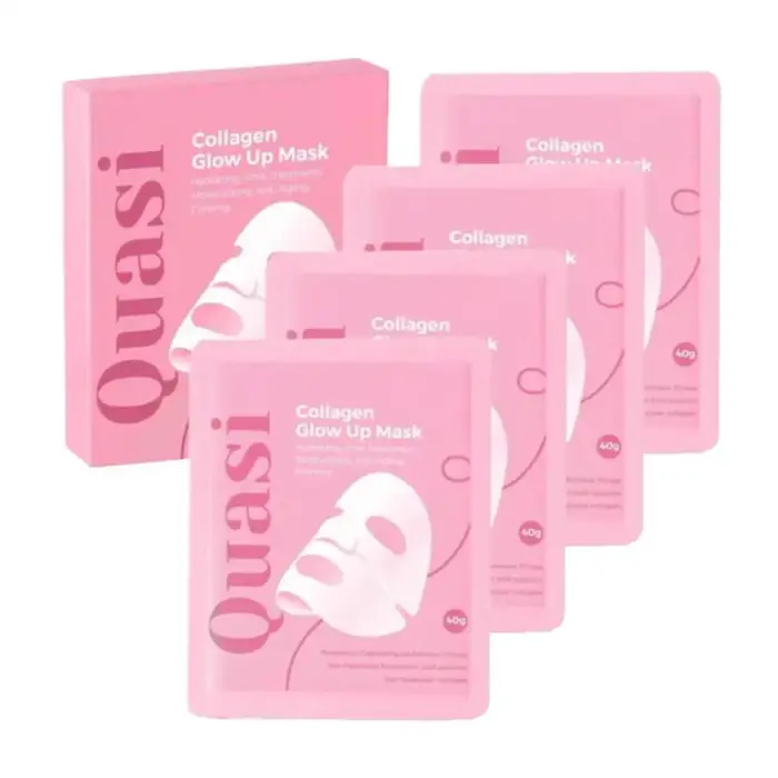 Masque Hydrogel Coréen au Collagène Rose (4 pièces) – Nourrissant en Profondeur, Réparateur, Amélior