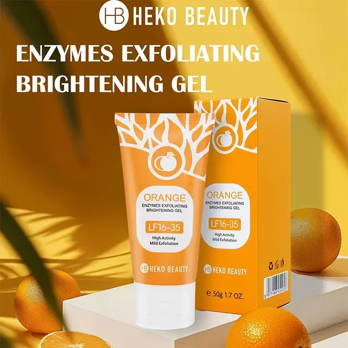 Gel exfoliant enzymes d'orange