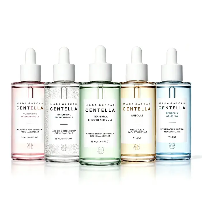 Sérum Éclaircissant à la Centella et au Niacinamide 55ml - Ampoule Hydratante qui Apaise le Teint Inégal et Booste