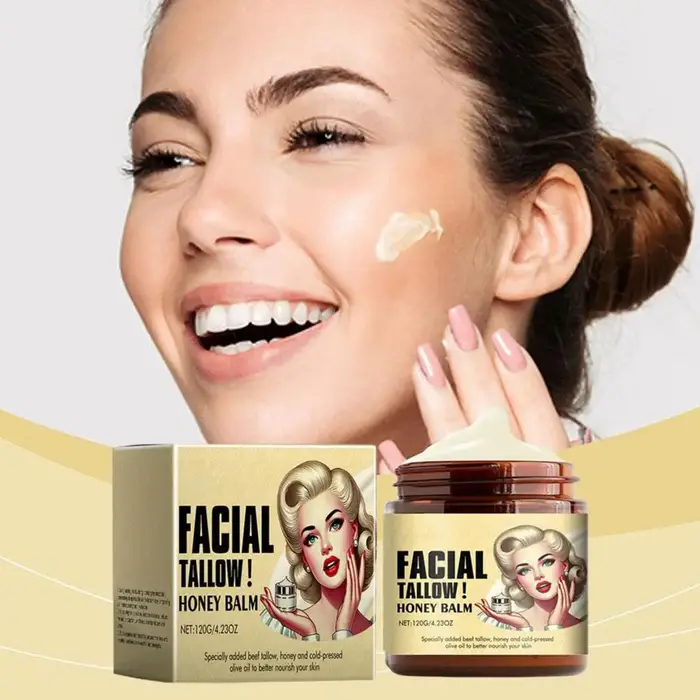 Crème hydratante pour le visage au suif de bœuf fouetté