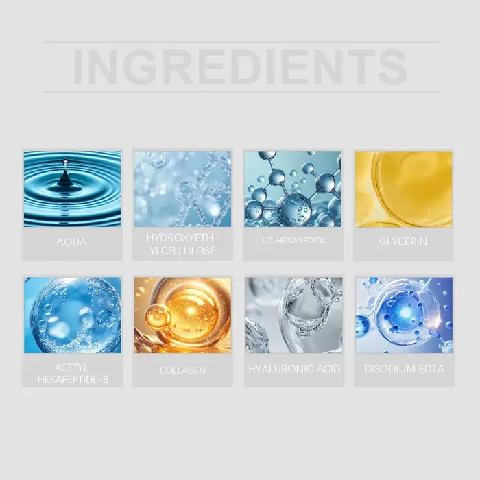 Ensemble d'essences anti-âge au collagène hydratantes