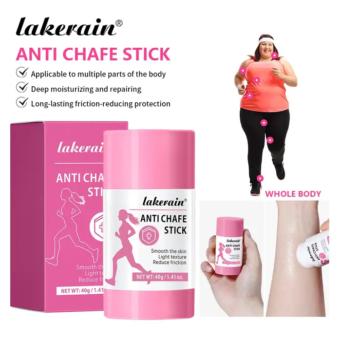 Stick anti-frottement hydratant et protecteur pour la peau sèche, idéal pour la course, les talons, 
