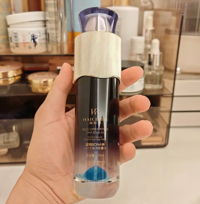 Sérum tonifiant pour la peau, Peptide de cuivre bleu, ADN, Sodium, petite molécule, énergie revitali