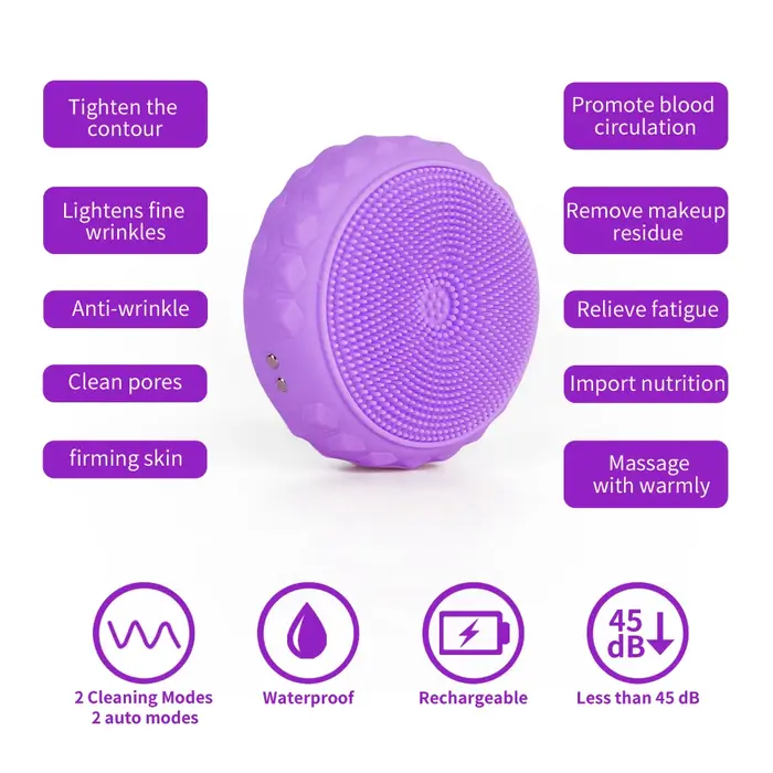 Brosse nettoyante pour le visage fabriquée en silicone ultra-hygienique