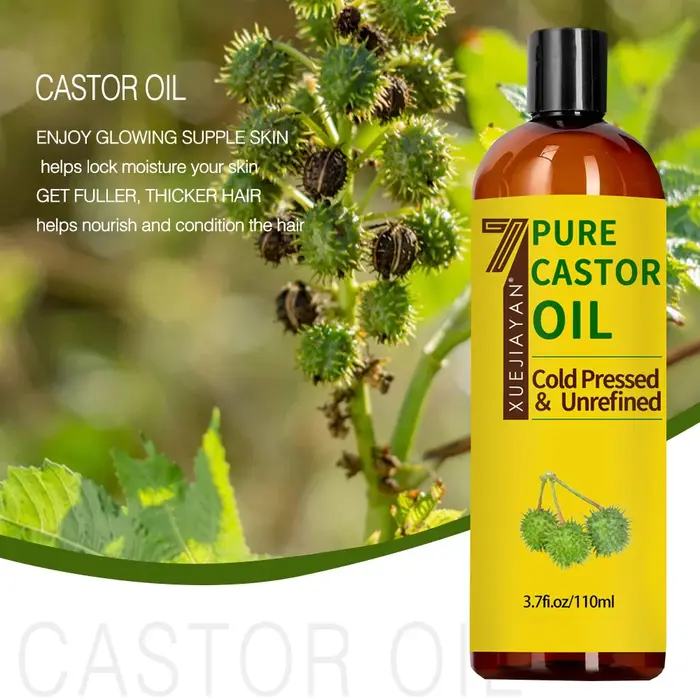 Huile de ricin 100 % pure pour la croissance des cils et des sourcils