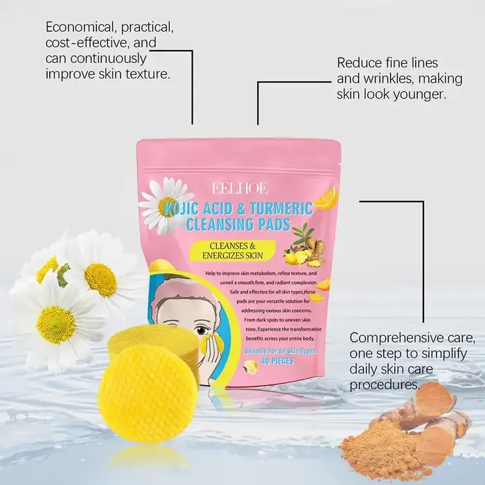Coussinets nettoyants exfoliants pour le visage