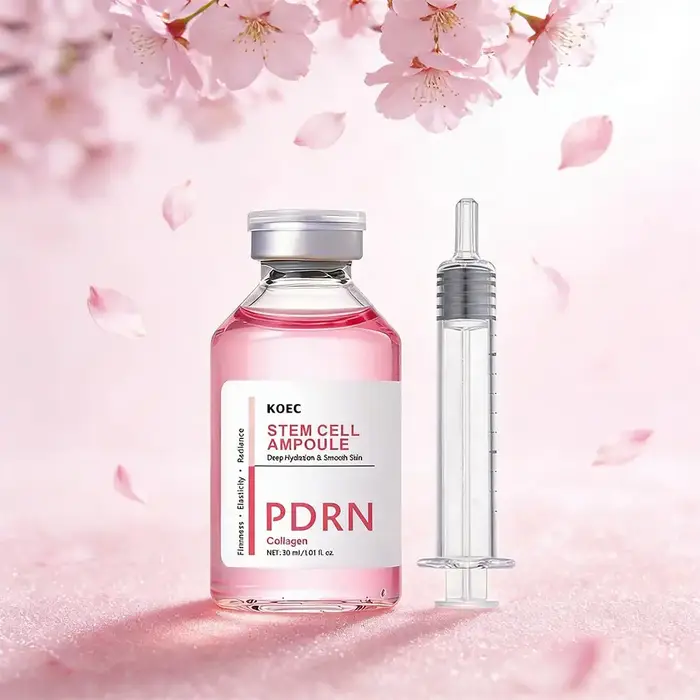 Sérum Facial au Saumon KOEC, Ensemble d'Essences Liftantes, Ampoule aux Cellules Souches, Hydratation Profonde, Peptide Lissant, Soin Avancé de la Peau