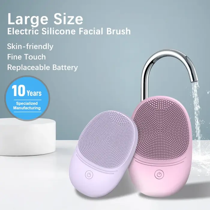Nettoyant pour le visage électrique en silicone souple