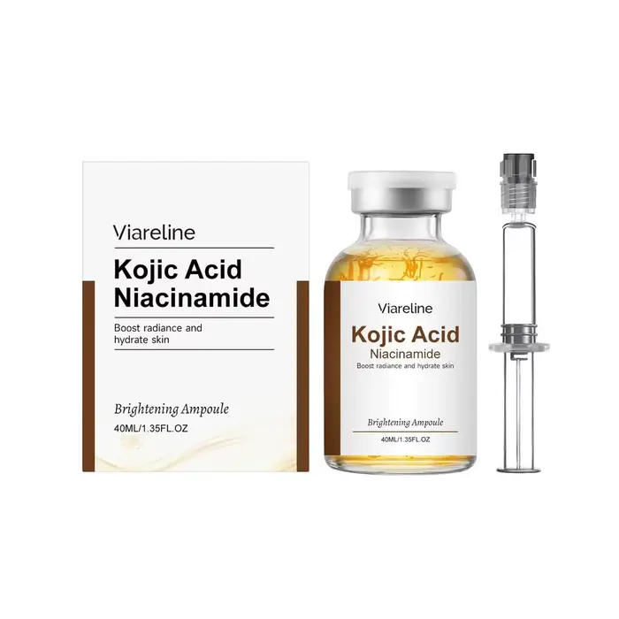 Ampoule éclaircissante Viarelime à l'acide kojique et à la niacinamide 40 ml, anti-terne, uniformise