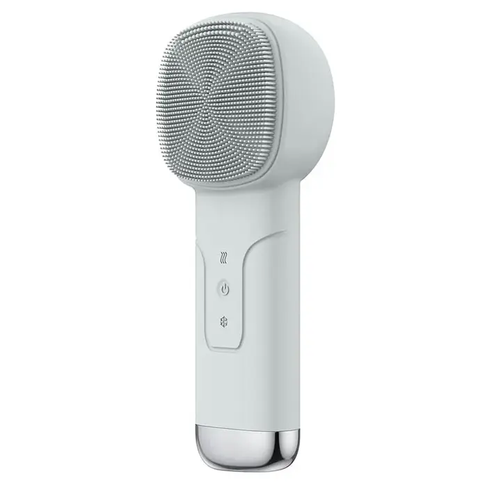 Brosse de nettoyage du visage sonique 6 en 1 avec fonction thermique, masseur rafraîchissant pour la