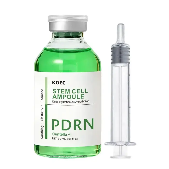 Sérum Visage PDRN Centella Ampoule, Sérum Hydratant Profond Éclatant, Apaisant & Élastifiant pour un