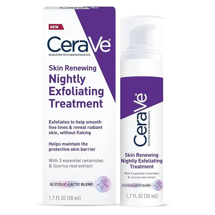 Traitement exfoliant nocturne régénérant pour la peau CeraVe 50 ml