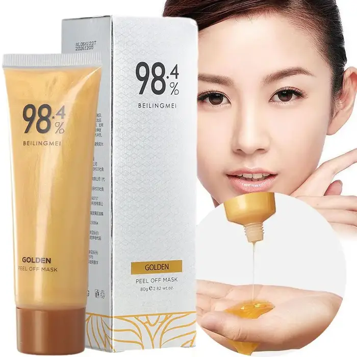 Masque Facial décollable doré