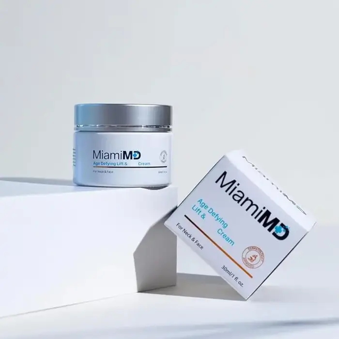 Crème Liftante et Raffermissante Miami MD Crepe Fix pour le Cou et le Visage, Anti-Âge, Soin Anti-Rides, Hydratation Longue Durée, Soins de la Peau pour Tous Types de Peau