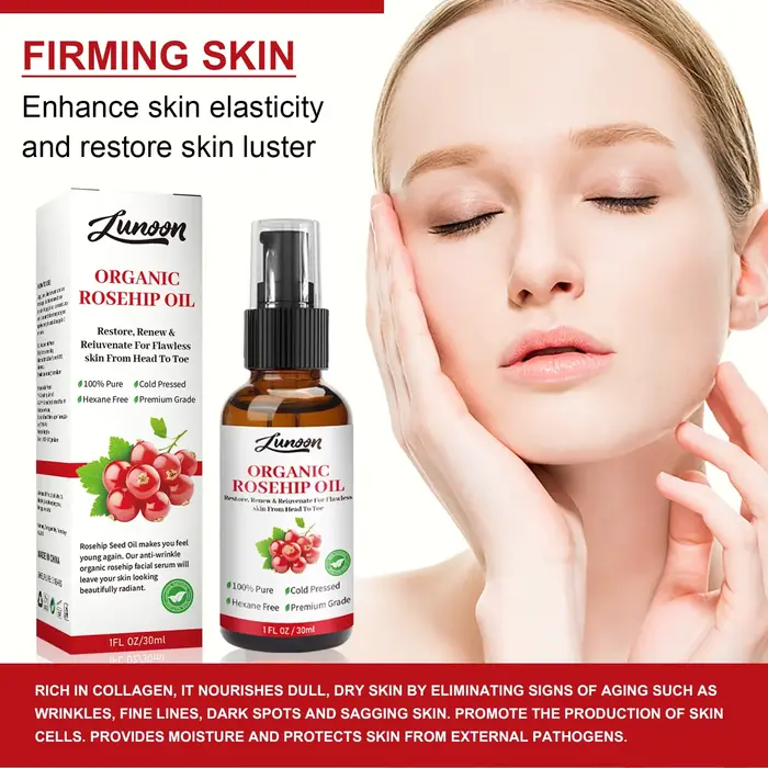 Huile Essentielle de Rose Musquée pour le Visage et le Corps – Soin Hydratant Anti-Dessèchement, Éclaircissant et Huile de Massage Hydratante