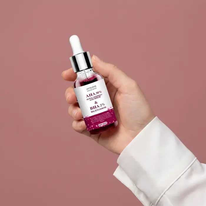 Sérum Resurfaçant 30% AHA BHA à l'Acide Glycolique – Purifie les Pores Obstrués, Lisse la Peau Terne, Apaise les Rougeurs à l'Aloe, Essence Exfoliante Douce