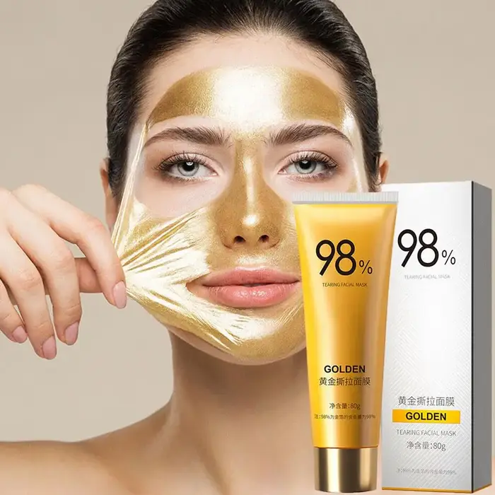 Masque Facial décollable doré