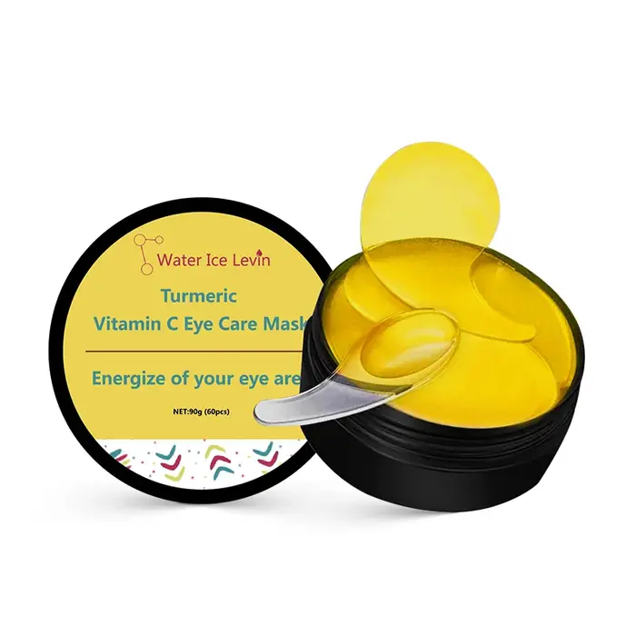 Masque pour les yeux au curcuma et à la vitamine C, Anti-rides, élimine les cernes, les poches, réduit les ridules, raffermissant, éclaircissant