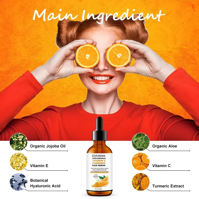 Sérum de curcuma à la vitamine C pour le visage