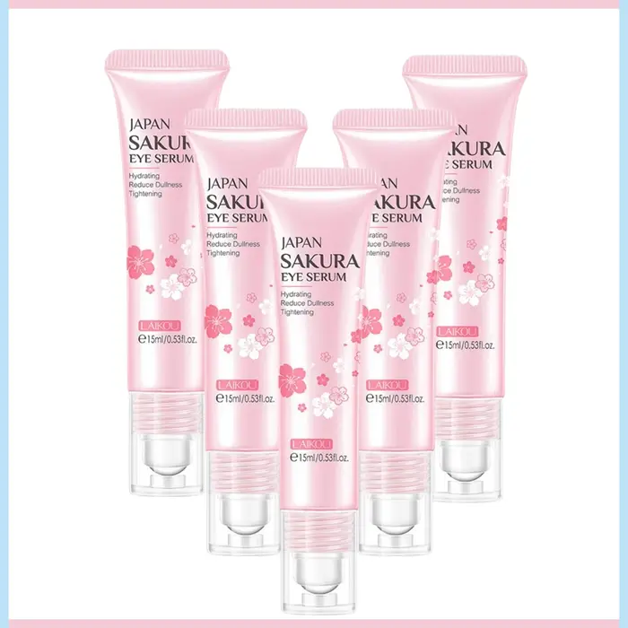 Sakura-Crème essence pour les yeux avec boule de massage