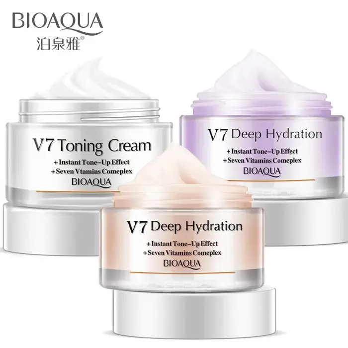 Bioaqua-Crème pour le visage V7 Seven Vitamin Day, soin hydratant en profondeur, anti-âge, tonifiant