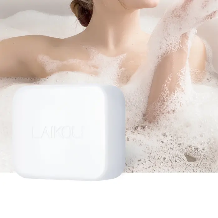 LAIKOU 110g Savon nourrissant au lait nettoyant doux formule non sèche pour peaux douces et lisses