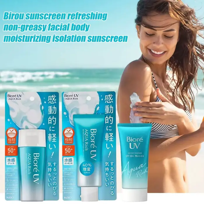 Crème solaire anti-ultraviolets rafraîchissante non grasse pour le corps et le visage