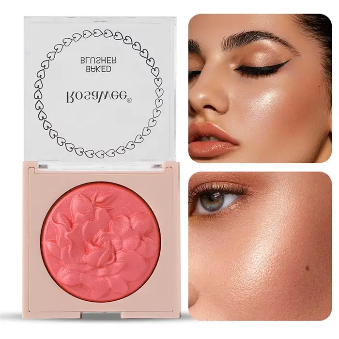 Fard à joues Rose de Style européen et américain avec paillettes fines scintillantes
