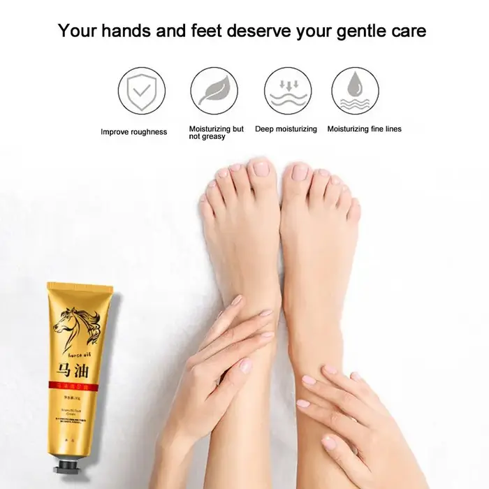 1/3/5PCS Crème de soin des mains et des pieds à l'huile de cheval naturelle