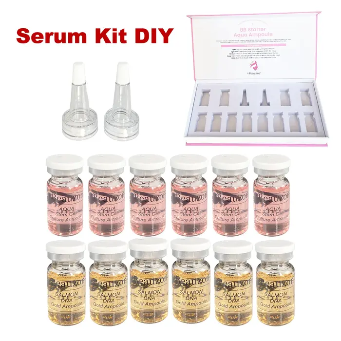 Bricolage saumon ADN BB crème acide hyaluronique visage lueur sérum Ampoule Essence Peptide fond de teint hydratant