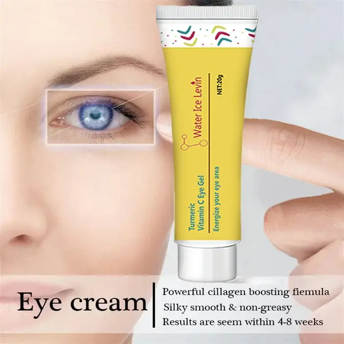 Curcuma vitamine C crème pour les yeux éclaircissante cernes raffermissant la peau sérum de réparation instantanée