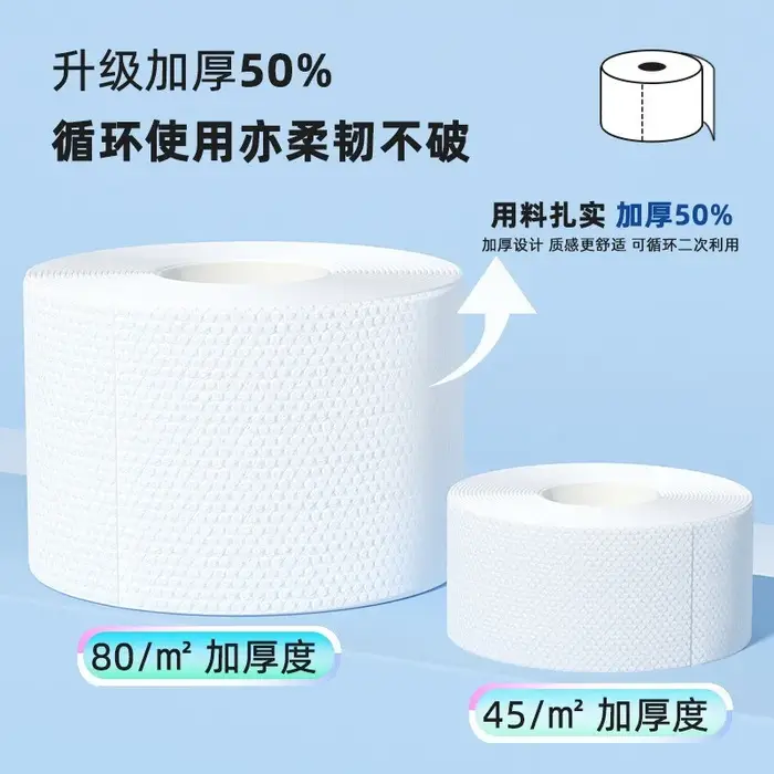 Lot de 1 rouleau de serviettes jetables pour le visage 20x20cm