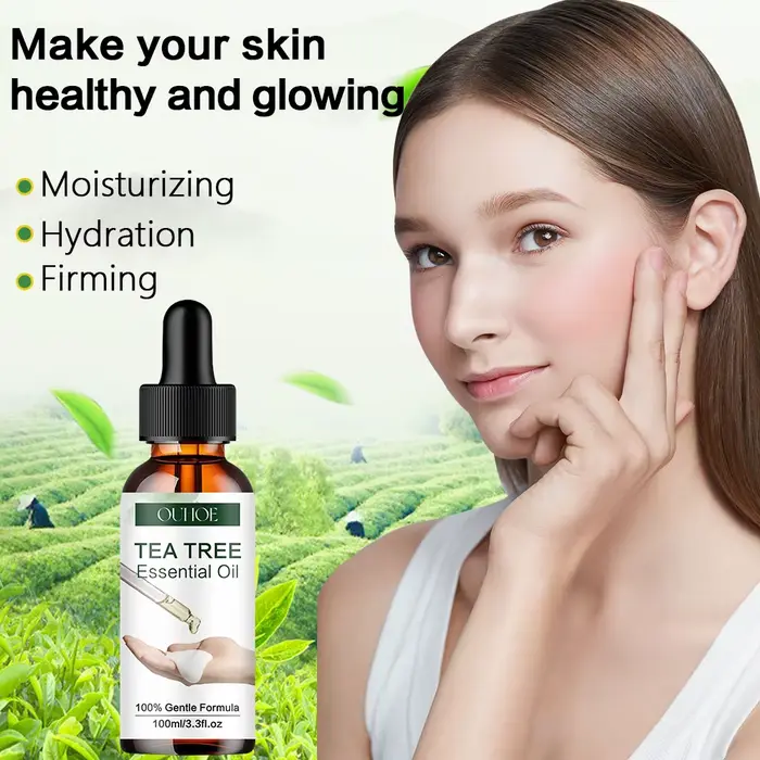 Huile Essentielle Pure d'Arbre à Thé Naturelle Hydratante pour le Visage