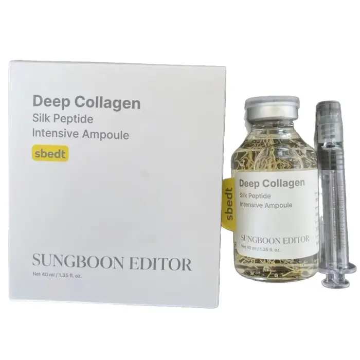Sérum Ampoule au Collagène de Soie et Peptides, Kit de Soins Coréens, Sérum Hydratant au Collagène e