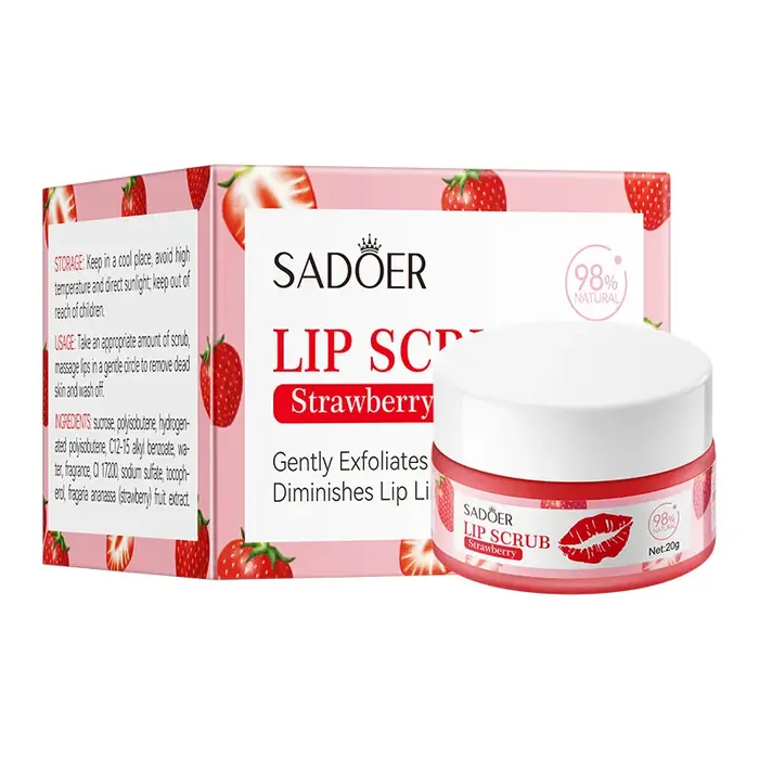 Crème exfoliante pour les lèvres à la fraise SADOER