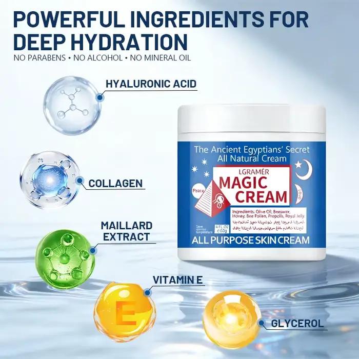 Crème magique pour le lifting du visage 30g/60g/120g : hydratante, nourrissante et formule blanchissante pour tous types de peaux