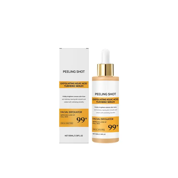 Spray et sérum à l'acide kojique et au curcuma, soin à la kératine, solution exfoliante et peeling, 