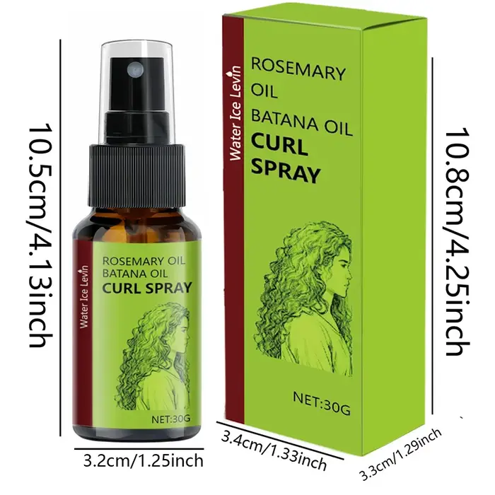 Spray pour cheveux bouclés à l'huile de romarin