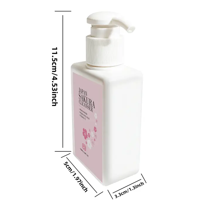 2pcs veérenae JAPAN SAKURA CLEANSER, Nettoyant pour le visage pour un nettoyage en profondeur des po