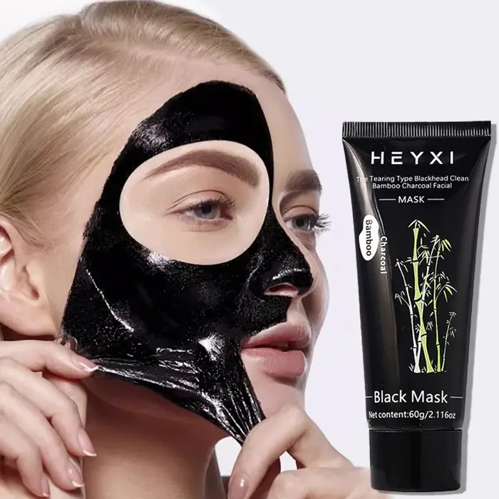 Masque facial peel-off au charbon de bambou, nettoie la peau, rafraîchit et contrôle l'excès de sébu