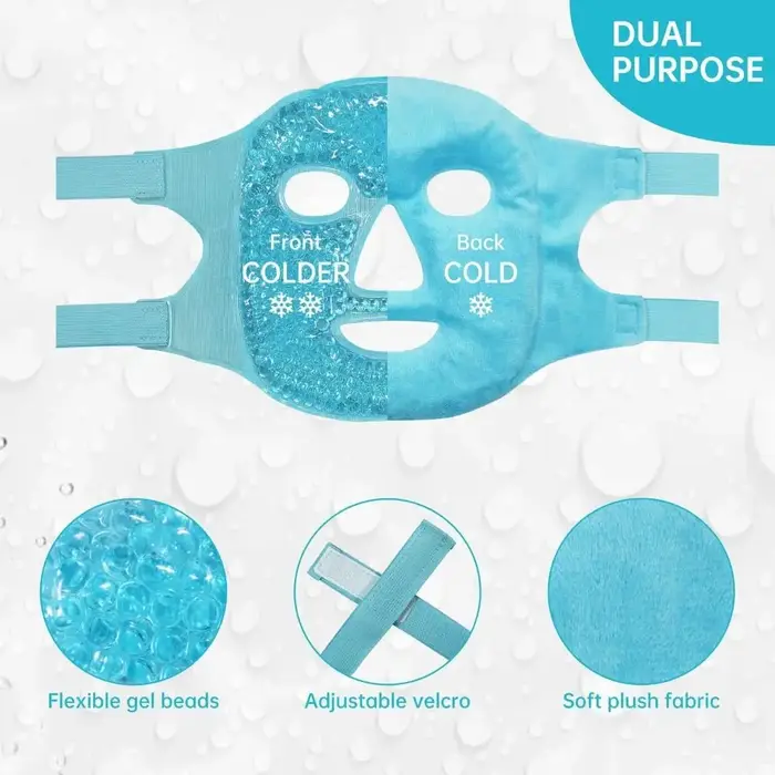 Masque Gel Réutilisable Chaud/Froid pour les Yeux et le Visage – Soulage la Fatigue