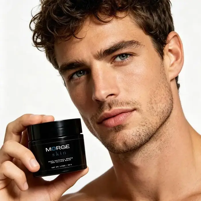 Crème Visage Homme au Suif 50g – Hydratation Longue Durée, Éclaircissante, Lissante, Anti-rides, Raffermissante – Soin de la Peau Masculine 