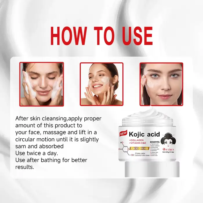 SUYARUN Crème à l'acide kojique à la propolis et à la vitamine E – éclaircissante
