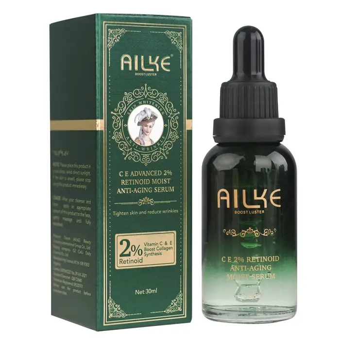 AILKE Sérum visage anti-rides humide rinoïde avancé, sérum rétinol pour éclaircir, raffermissant, hydratant, correcteur des taches foncées