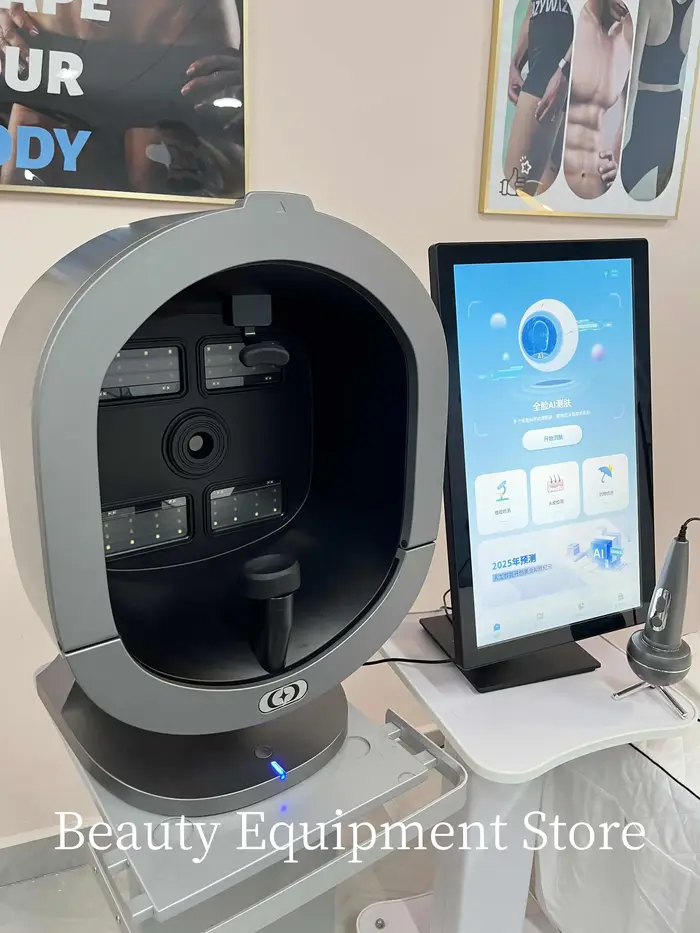 Analyseur de peau X5 AI à 8 spectres, scanner facial intelligent 3D, analyse UV de la peau et des ch
