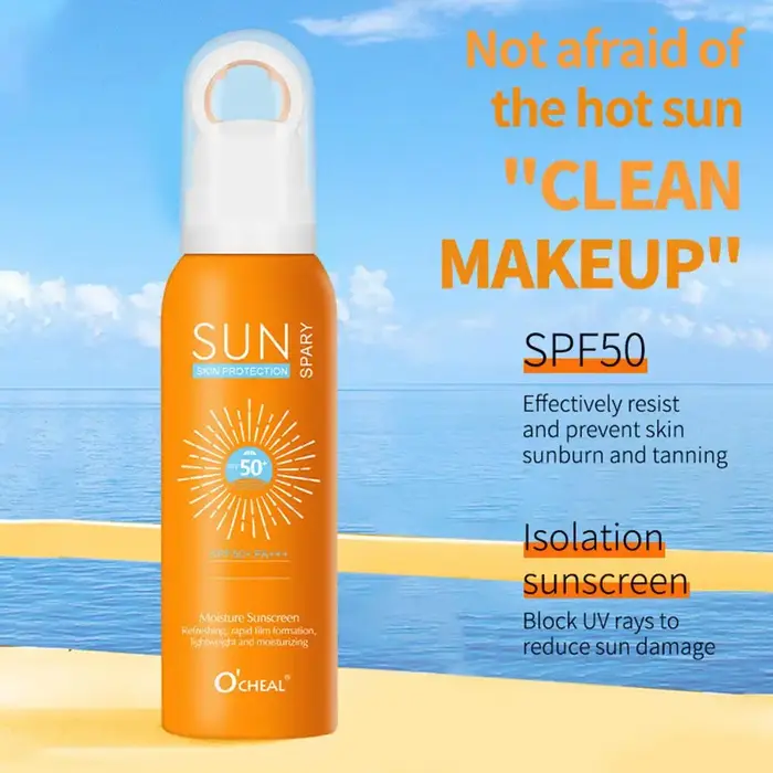 Spray solaire hydratant rafraîchissant avec SPF50+ PA+++
