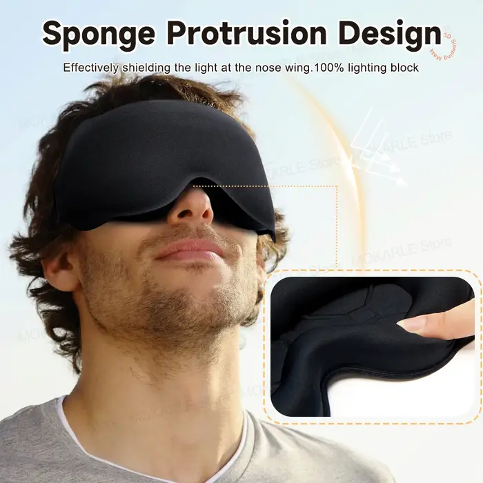 Masque de sommeil 3D bloquant la lumière